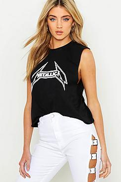 Boohoo Metallica Licenced Tank Vest