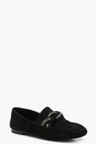 Boohoo Plait & Chain Detail Loafers