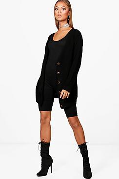 Boohoo Button Up Fisherman Cardigan