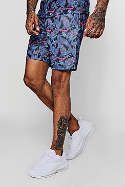 Boohoo Leaf Print Short