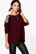 Boohoo Alex Embellished Shoulder Jumper