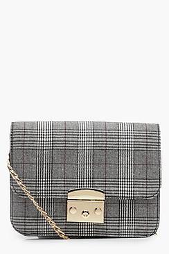Boohoo Ivy Checked Cross Body