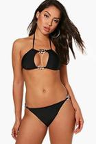 Boohoo Malindi Chain Trim Triangle Bikini