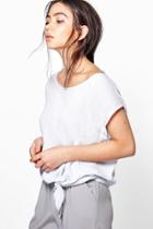 Boohoo Georgia Woven Oversized Tie Front Top Grey