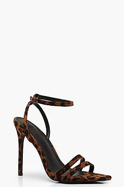 Boohoo Leopard Pointed Toe 2 Part Heels