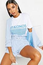Boohoo Mykonos Slogan T-shirt