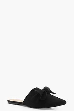 Boohoo Maisie Bow Front Mule Loafers