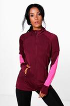 Boohoo Katie Fit Running Jacket Red