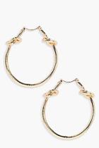Boohoo Lexi Knot Detail Hoop Earrings