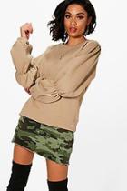 Boohoo Elasticated Balloon Sleeve Sweatshirt