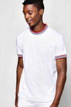 Boohoo T Shirt With Sports Rib White