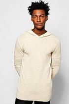 Boohoo Knitted Hoodie With Biker Detailing