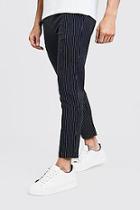 Boohoo Textured Stripe Smart Cropped Jogger