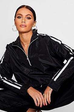 Boohoo Overhead Windbreaker With Reflective Tape