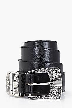Boohoo Metal Tipped Western Belt
