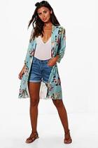 Boohoo Petite Kelly Floral Print Duster