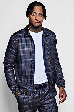 Boohoo Heritage Check Smart Coach Jacket