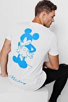 Boohoo Disney Mickey Back Print Crew Neck T-shirt