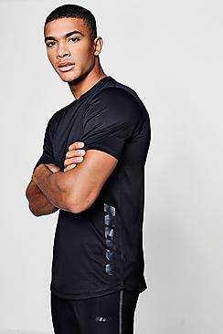 Boohoo Active Gym Curve Hem T-shirt