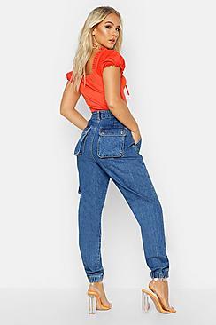 Boohoo Petite Cargo Pocket Jeans