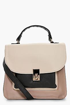 Boohoo Ella Colour Block Satchel