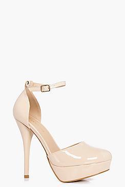 Boohoo Anna Close Round Toe Platform