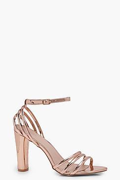 Boohoo Cage 2 Part Disco Heels