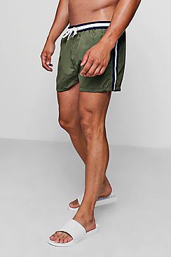 Boohoo Short Length Short With Side Stripe