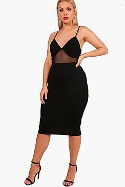 Boohoo Plus Lydia Midi Tube Skirt