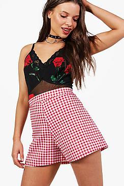 Boohoo Lorelai Gingham Shorts