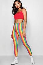 Boohoo Lola Rainbow Leggings