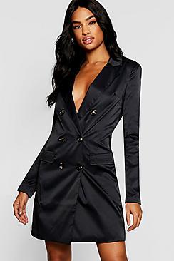 Boohoo Tall Utility Blazer Dress