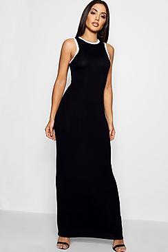 Boohoo Kamillia Racer Front Maxi Dress