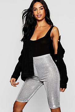 Boohoo Tall Metallic Cycling Short