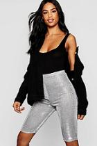 Boohoo Tall Metallic Cycling Short