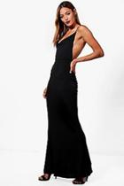 Boohoo Lillie Strappy Ruched Back Maxi Dress