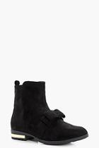 Boohoo Frankie Bow Detail Ankle Boot