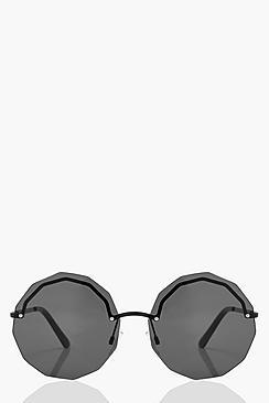 Boohoo Laura Frameless Multi Edge Sunglasses