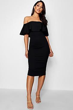 Boohoo Bethany Bardot Dress