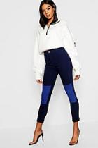 Boohoo High Rise Patchwork Stretch Jegging