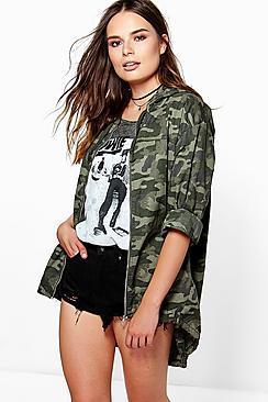 Boohoo Freya Camo Utility Festival Jacket