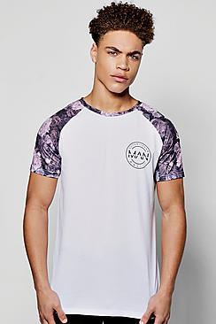 Boohoo Raglan Floral Print T Shirt