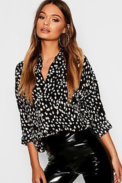 Boohoo Leopard Print Shirt