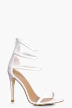 Boohoo Bella 3 Band Heel White