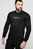 Boohoo Saint-louis Slogan Sweatshirt