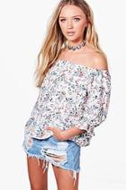 Boohoo Lucy Floral Printed Top