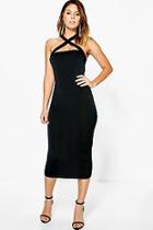Boohoo Loren Slinky Strappy Multi-way Midi Dress