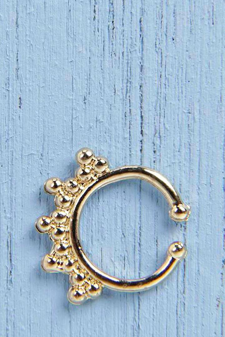 Boohoo Alice Faux Septum Ring Gold