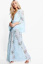 Boohoo Boutique Aiyla Premium Lace Trim Maxi Dress