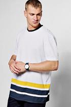 Boohoo Crew Neck Stripe Panel T-shirt